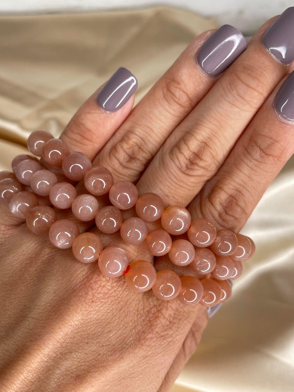 Peach Moonstone Bracelet