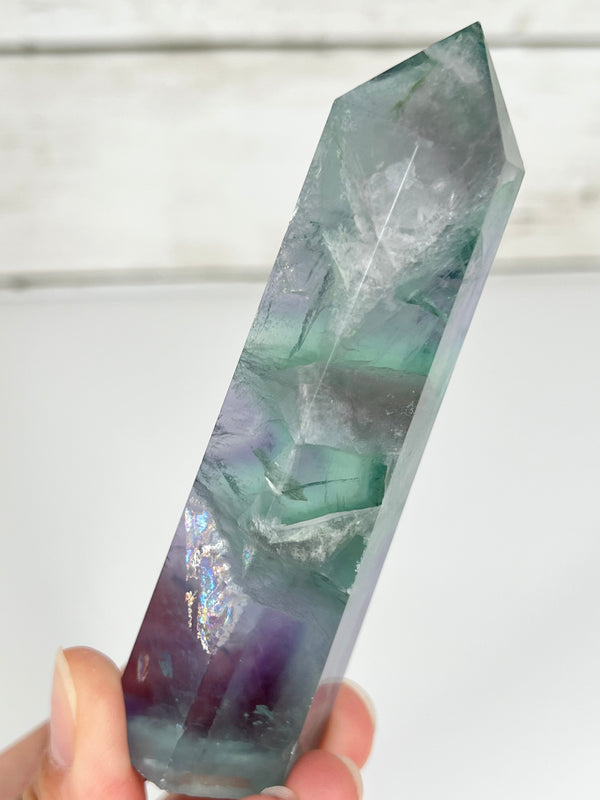 Rainbow Fluorite Point