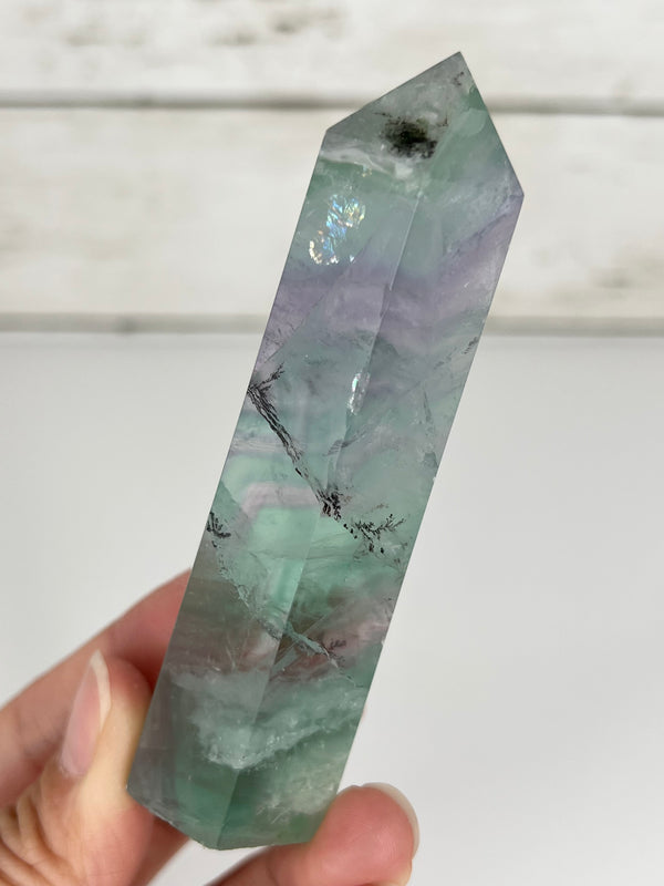 Rainbow Fluorite Point