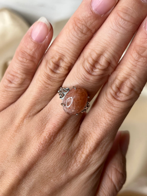 Golden Sunstone Ring