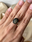 Golden Sheen Obsidian Ring