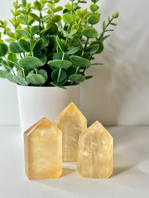 Honey Calcite Point