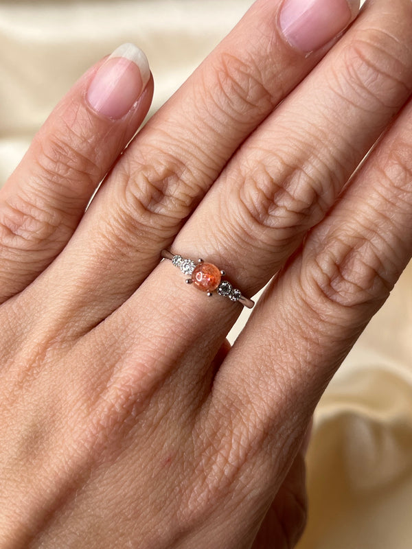 Golden Sunstone Ring