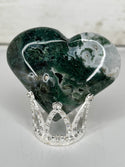 Moss Agate Palm Stone & Heart