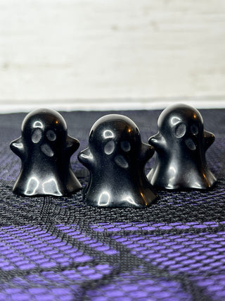 Black Obsidian Small Ghost Carving