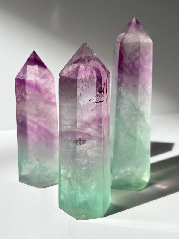 Watermelon Fluorite Point