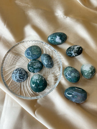 Moss Agate Tumbled Stone