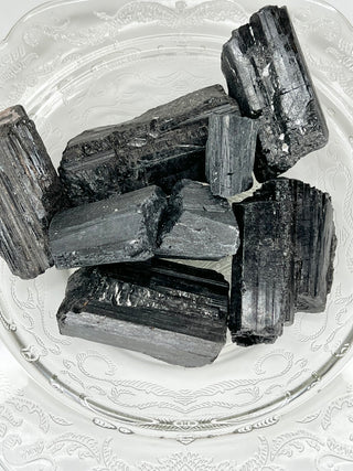 Black Tourmaline Raw Tumble Stone