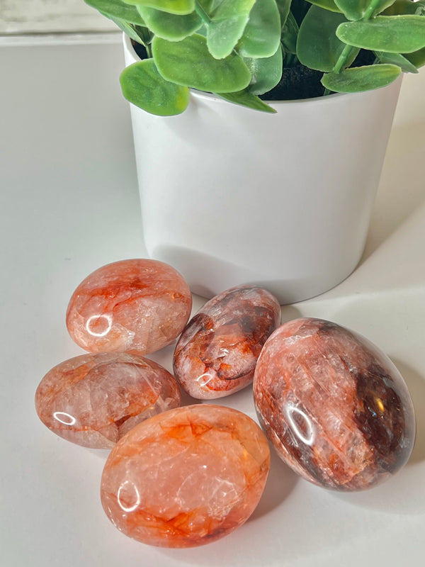 Fire Quartz Palmstone