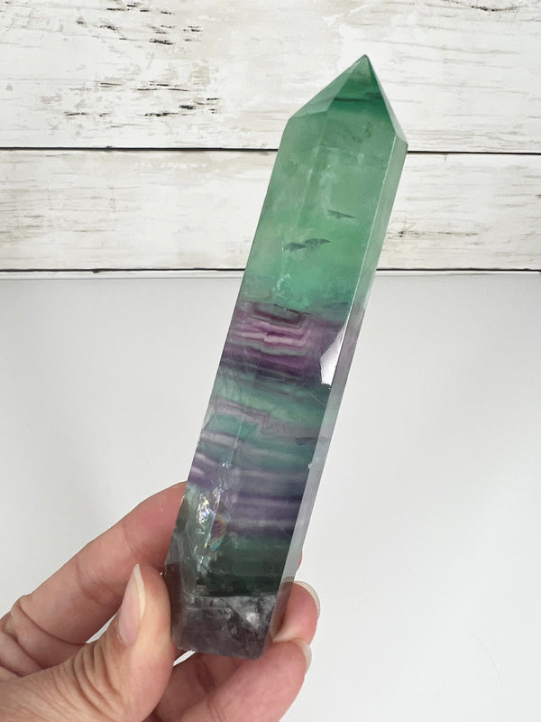 Rainbow Fluorite Point