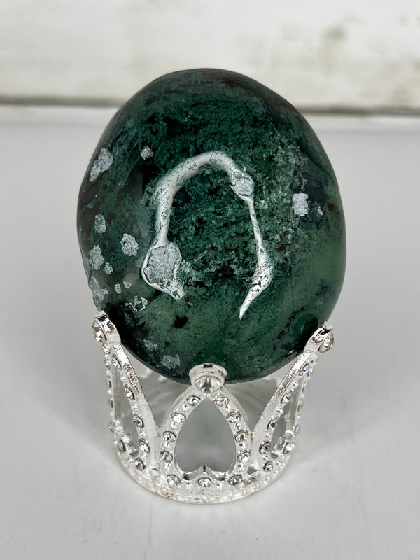 Moss Agate Palm Stone & Heart