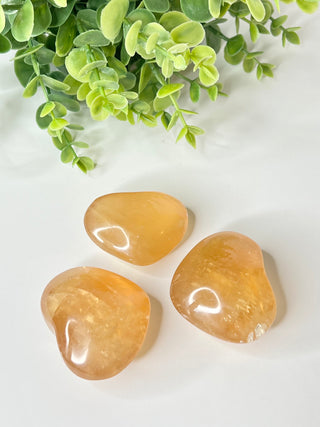 Honey Calcite Heart