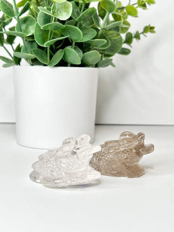 Crystal Money Toad Carving