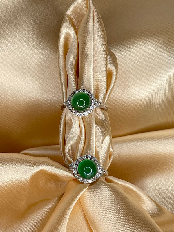 Green Chalcedony Ring