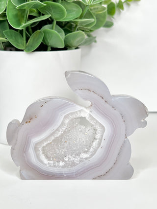 Druzy Agate Rabbit Carving